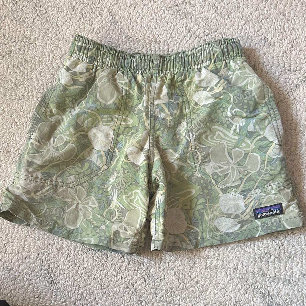 Patagonia Light Green Patterned Shorts